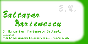 baltazar marienescu business card